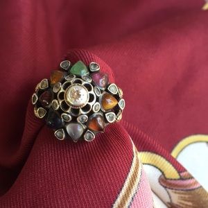 VTG 14k jeweled asian Thai princess ring